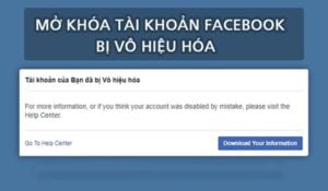 cách lấy lại tài khoản Facebook bị vô hiệu hóa